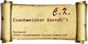 Czechmeister Kornél névjegykártya