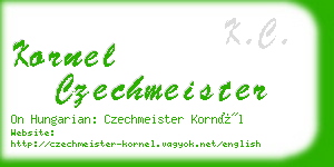 kornel czechmeister business card